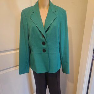 Evan Picone Green & Black Pantsuit Sz 12